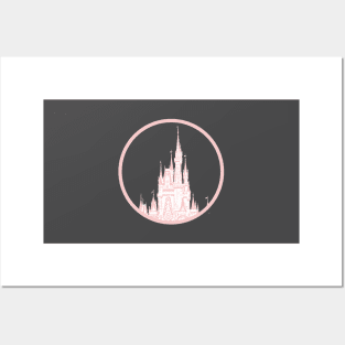 Millennial Pink Magic Castle Stamp Posters and Art